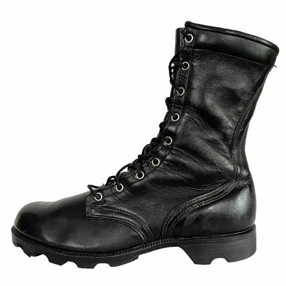 Ro Search Men\'s Black Leather Combat Boots US Size 9R Ro Search Men main image 4